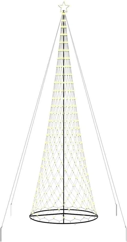 vidaXL LED Karácsonyi Fenyő 555 LED-del Meleg fehér 500 cm Fém