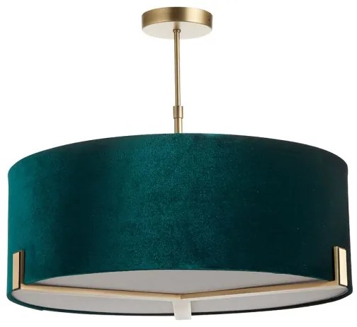 Endon 95839 - Csillár rúdon HAYFIELD 3xE27/40W/230V réz/zöld