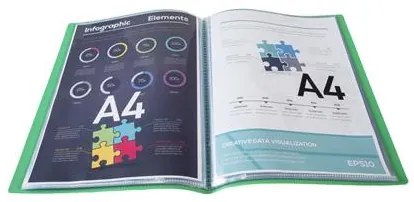 Bemutatómappa, 30 zsebes, A4, EXACOMPTA Opak, zöld (EX8833E)