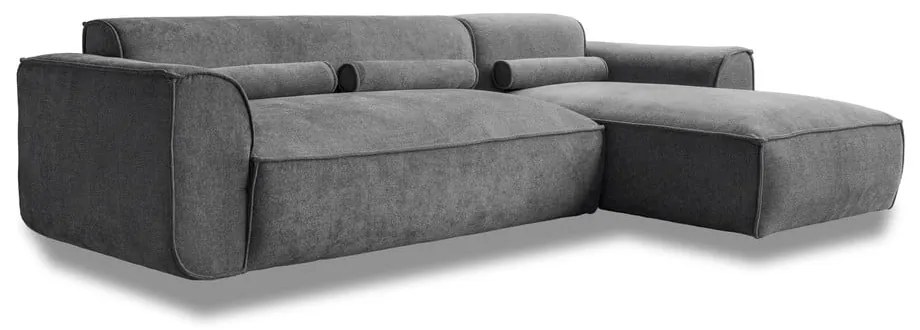 Szürke sarokkanapé (jobb oldali) Flex Felix – Miuform