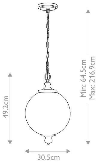 Feiss FE-PARKMAN-PL-PN - Csillár láncon PARKMAN 1xE27/60W/230V