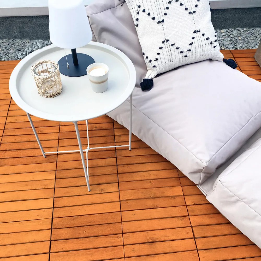 Casaria® Fa padlólapok – 11 darabos készlet, 30×30 cm