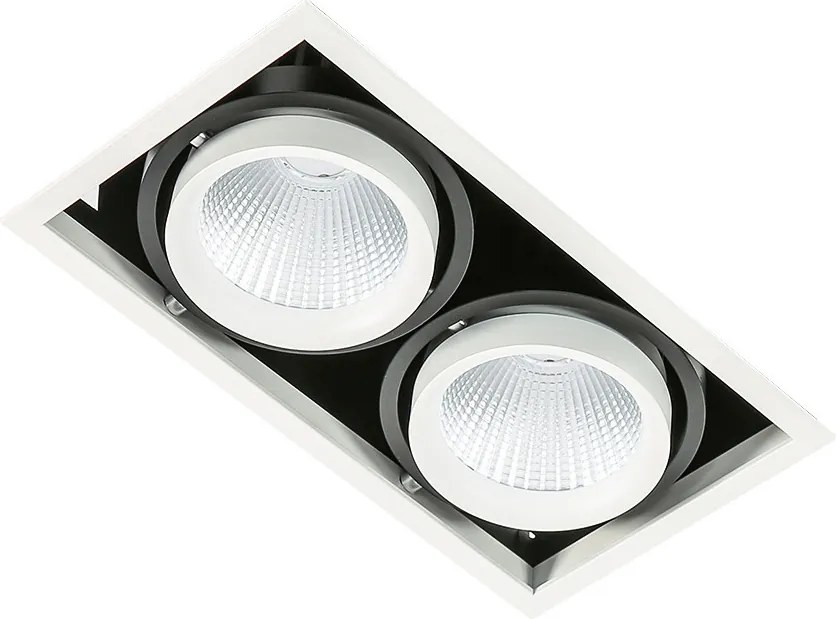 Italux VERTICO GL7108-2/2X18W 3000K WH+BL Beépíthető spotlámpa 2x18W/LED 3045LM IP20