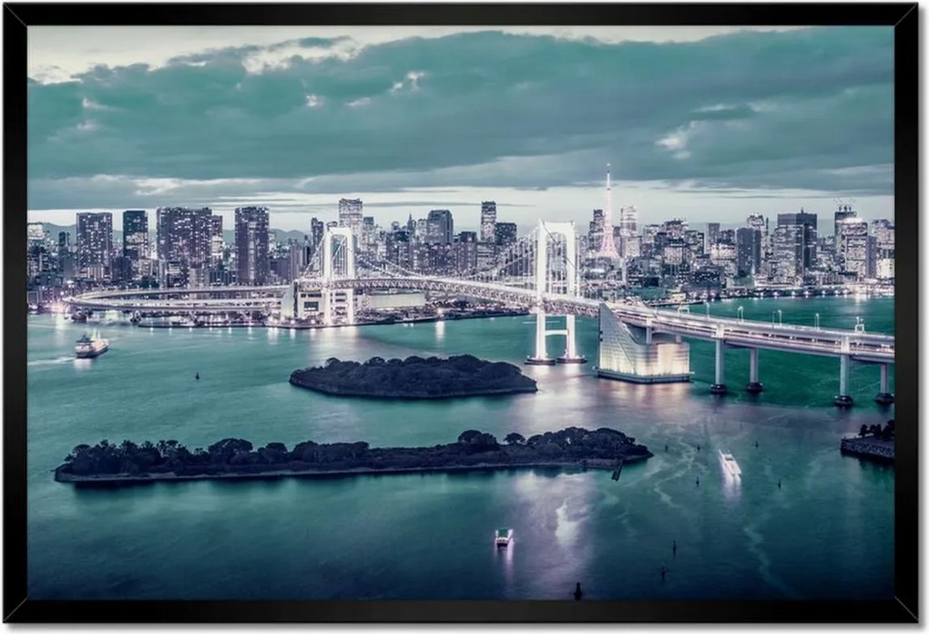 Poszterek keretben 60x40 Szivárványhíd Japánban