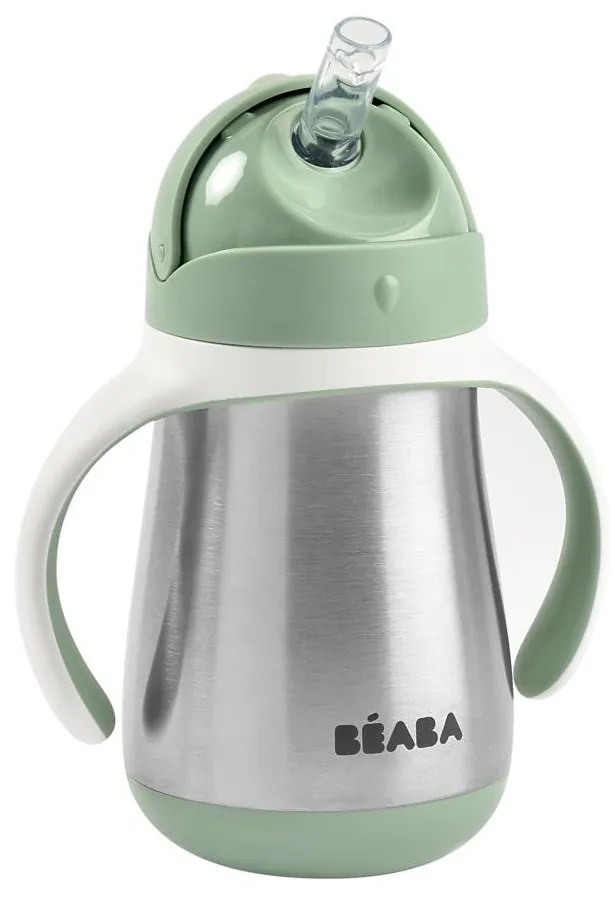 Beaba Beaba - Hőszigetelt bögre szívószállal 250 ml zöld FBB0006