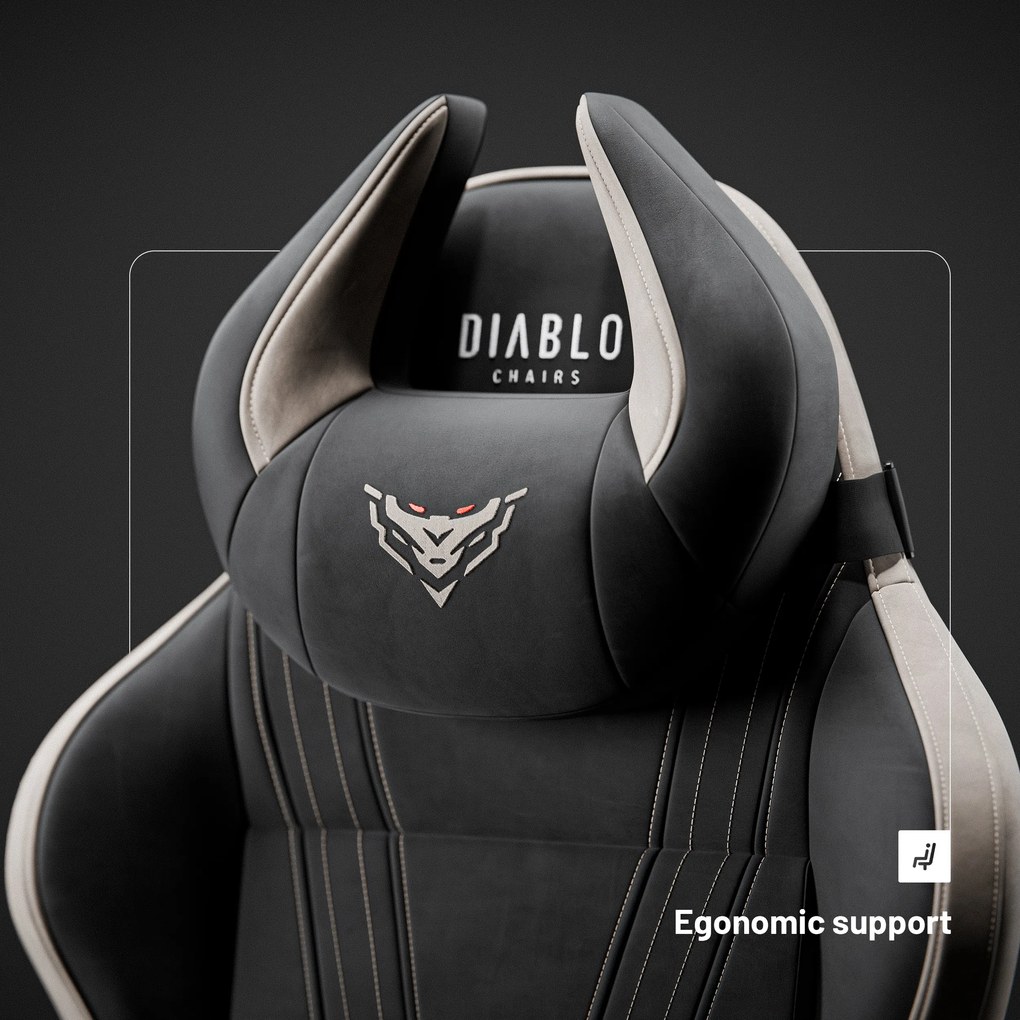 Gamer szék szövet Normal Size, fekete-bézs: Diablo X-Horn 2.0 Camel Black