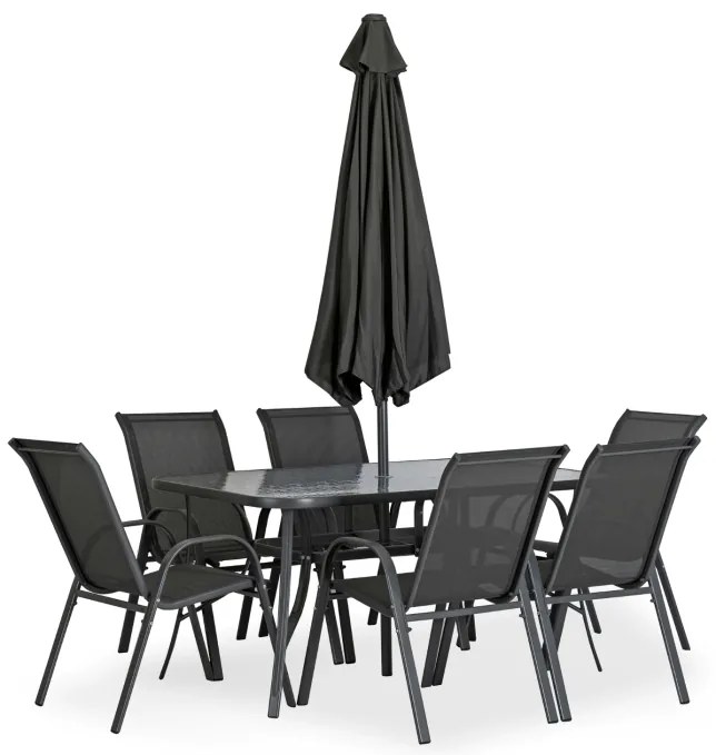 Nebraska fekete rattan bútor