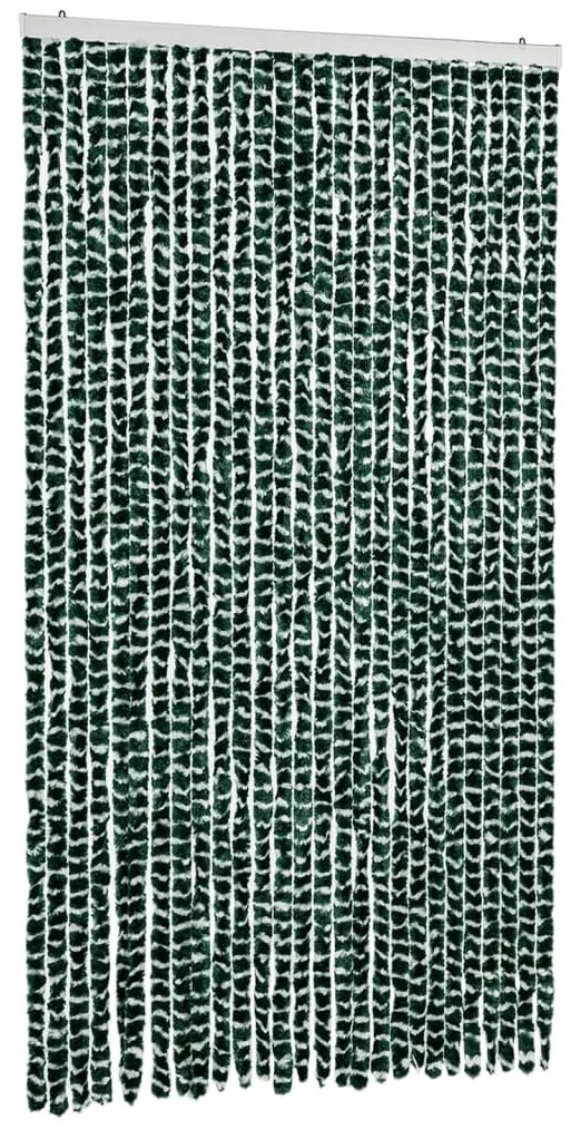 zöld és fehér zsenília rovarfüggöny 118x220 cm