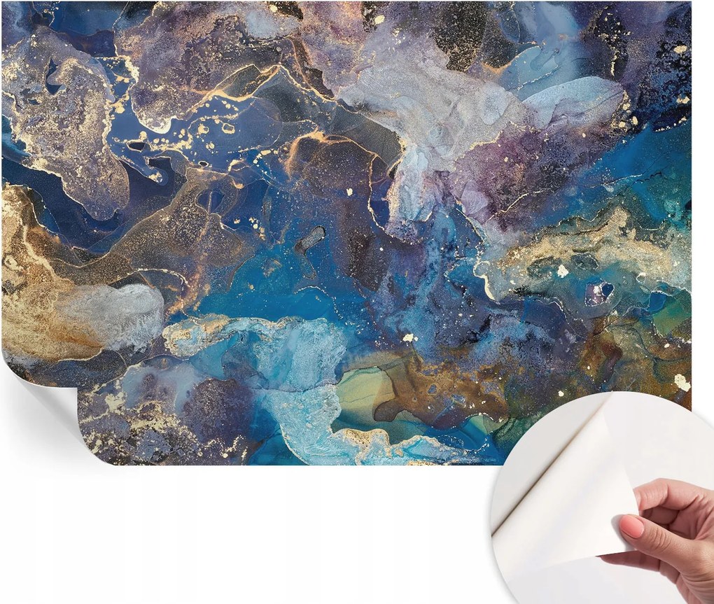 Öntapadós tapéta Fali furnér 3D hatás Kozmikus mozaik 104x70 cm