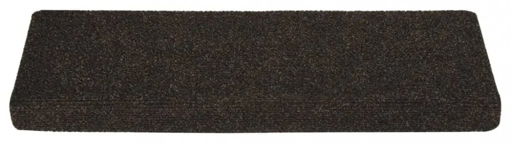 15db tűvel lyuggatott sötétbarna szövet lépcsőszőnyeg 65x21x4cm