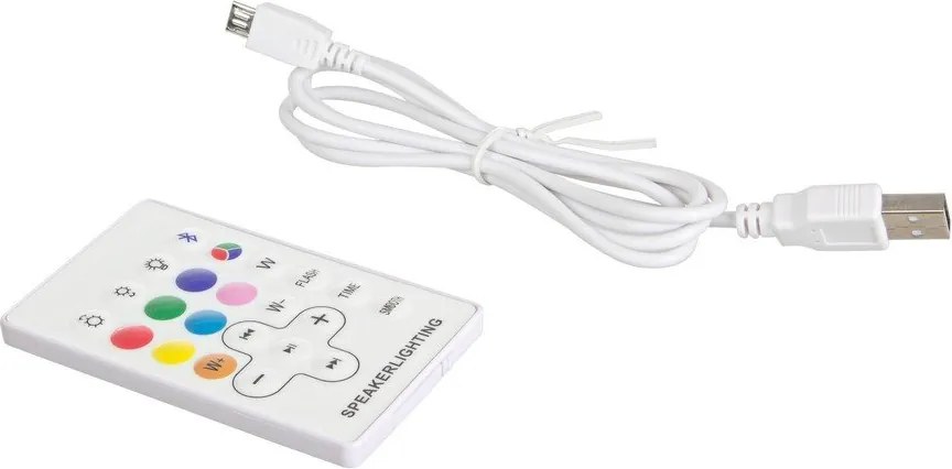 Napelemes-USB LED álló kültéri lámpa távirányítóval-hangszóróval ø 34 cm Solar – Bizzotto