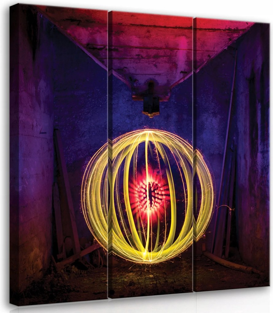 Vászonkép 90x100 Festmény fény light painting absztrakt modern művészet