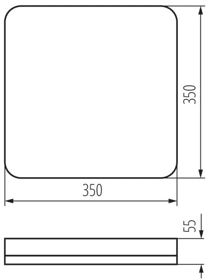 Kanlux 37297- LED Ipari mennyezeti világítás IPER LED/35W/230V IK10 IP65 szögletes fehér