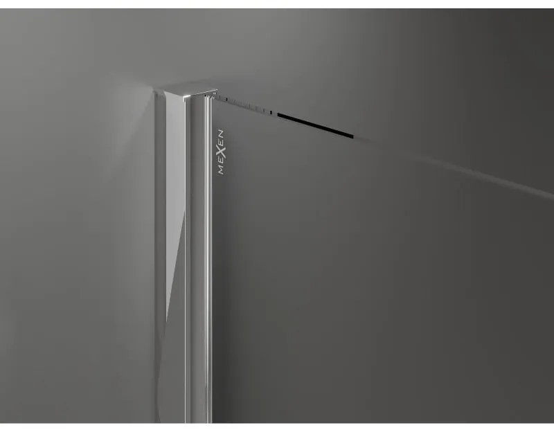 Mexen Velar, zuhanykabin tolóajtóval 100 x 80 cm, 8mm szürke üveg, króm, 871-100-080-41-01