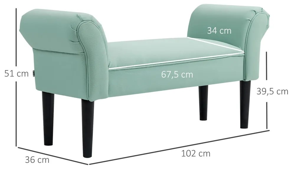 Ülőpad, előszobába vagy hálószobába, 130 kg-ig terhelhető, zöld, 102 x 36 x 51 cm