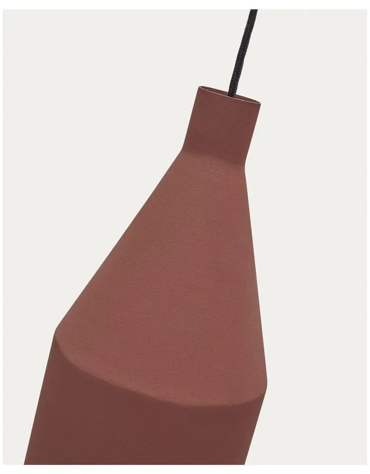 Terrakotta színű függőlámpa fém búrával ø 15 cm Peralta – Kave Home