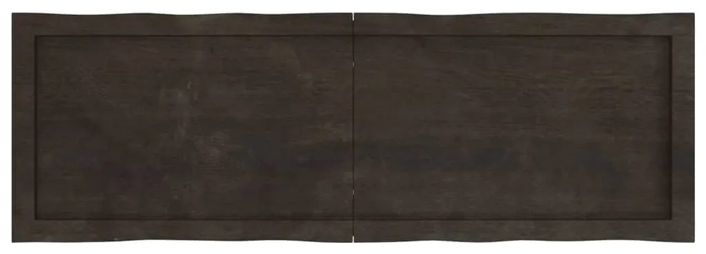 sötétbarna kezelt tömör asztallap 120x40x(2-4) cm