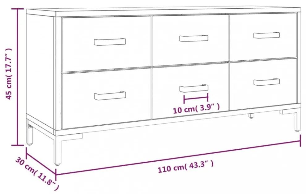 barna tömör újrahasznosított fenyőfa tárolópad 110 x 35 x 45 cm