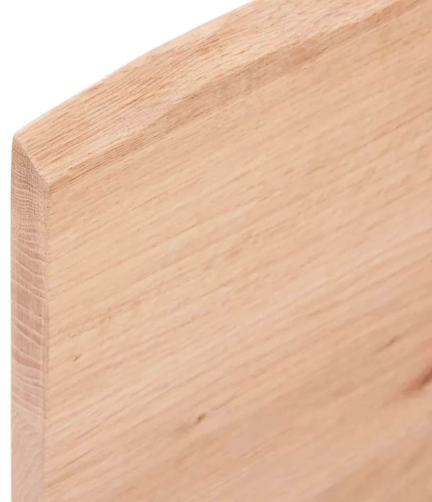 világosbarna kezelt tömör tölgyfa fali polc 100x30x2 cm