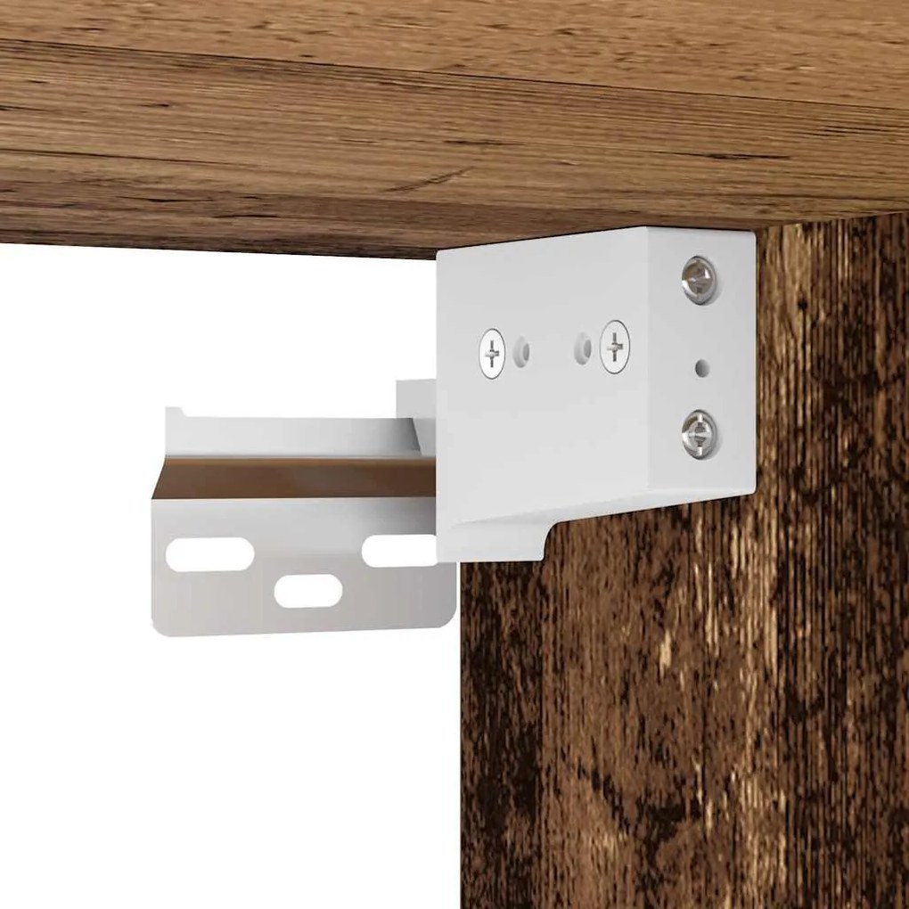 antik fa színű falra szerelhető éjjeliszekrény 45x26x28,5 cm