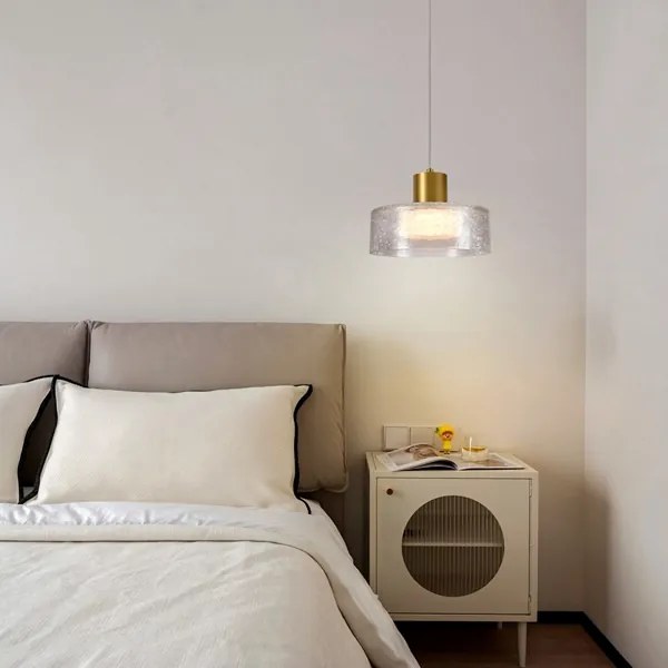 LED Csillár zsinóron LED/8W/230V 3000K arany/átlátszó pr. 20 cm