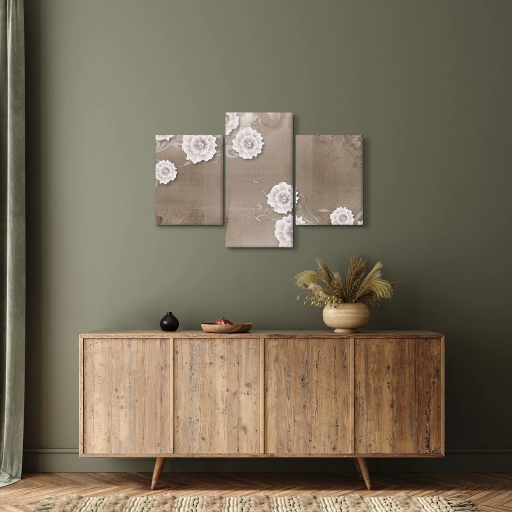 Kép - drapéria virágokkal (90x60 cm)