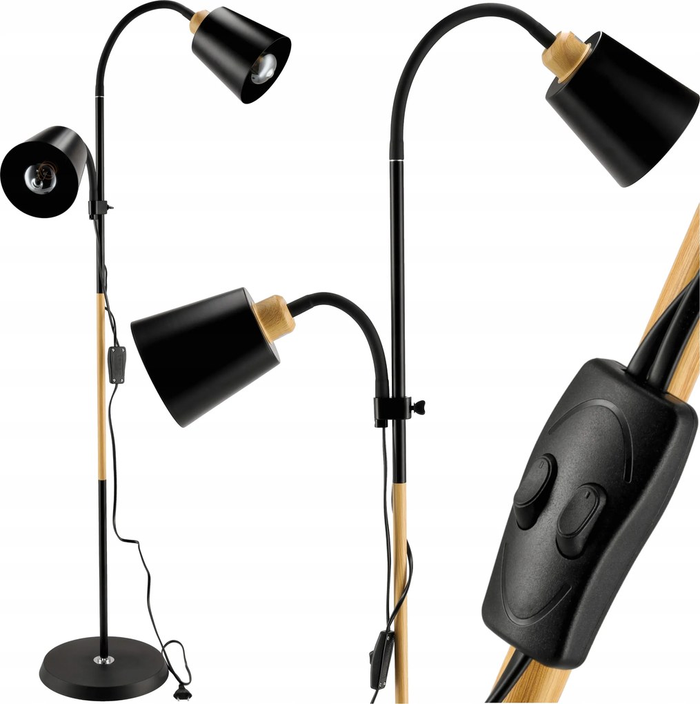 Állólámpa Berge London E27 30 W bézs, fekete