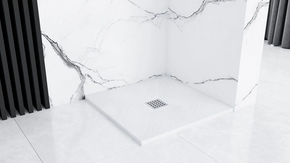 Zuhanytálca rea White Rock 90 x 90