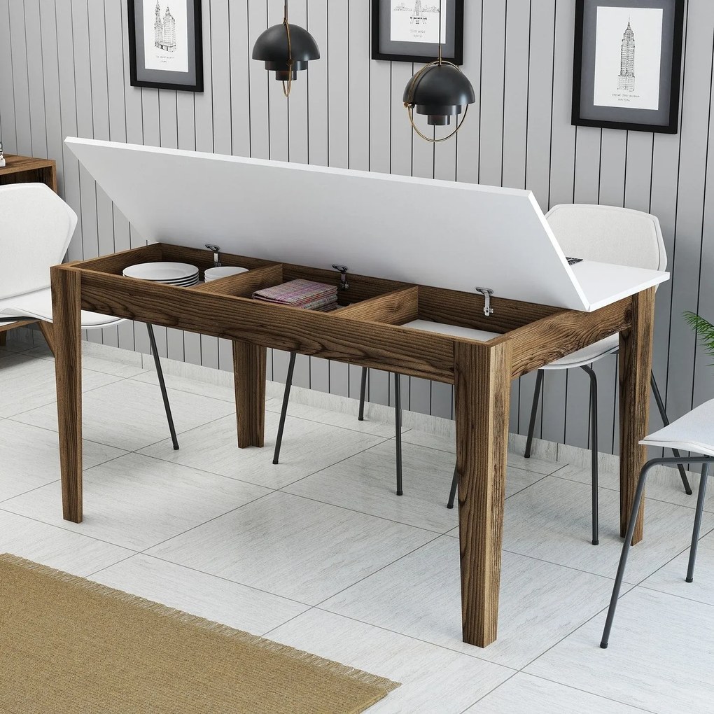 Étkező asztal Milan 514 - Walnut, White