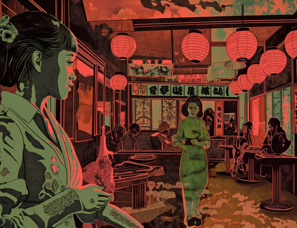 Poszter 65x50cm Éjszakai élet Japánban