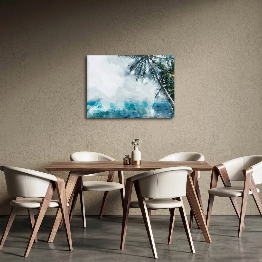 Egy pálmafa képe a tenger felett (70x50 cm)