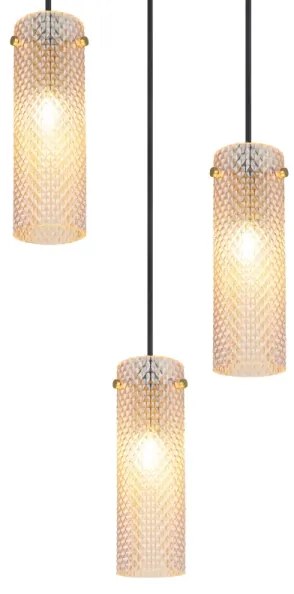 Globo 15775-3HR - Csillár zsinóron KAROLO 3xE14/40W/230V