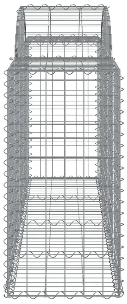 18 db íves horganyzott vas gabion kosár 200x50x80/100 cm