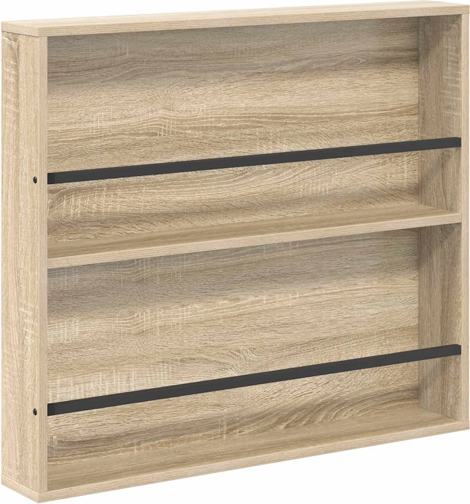 vidaXL Magazin állvány polcokkal Sonoma tölgy 80 x 12 x 70 cm Faanyag