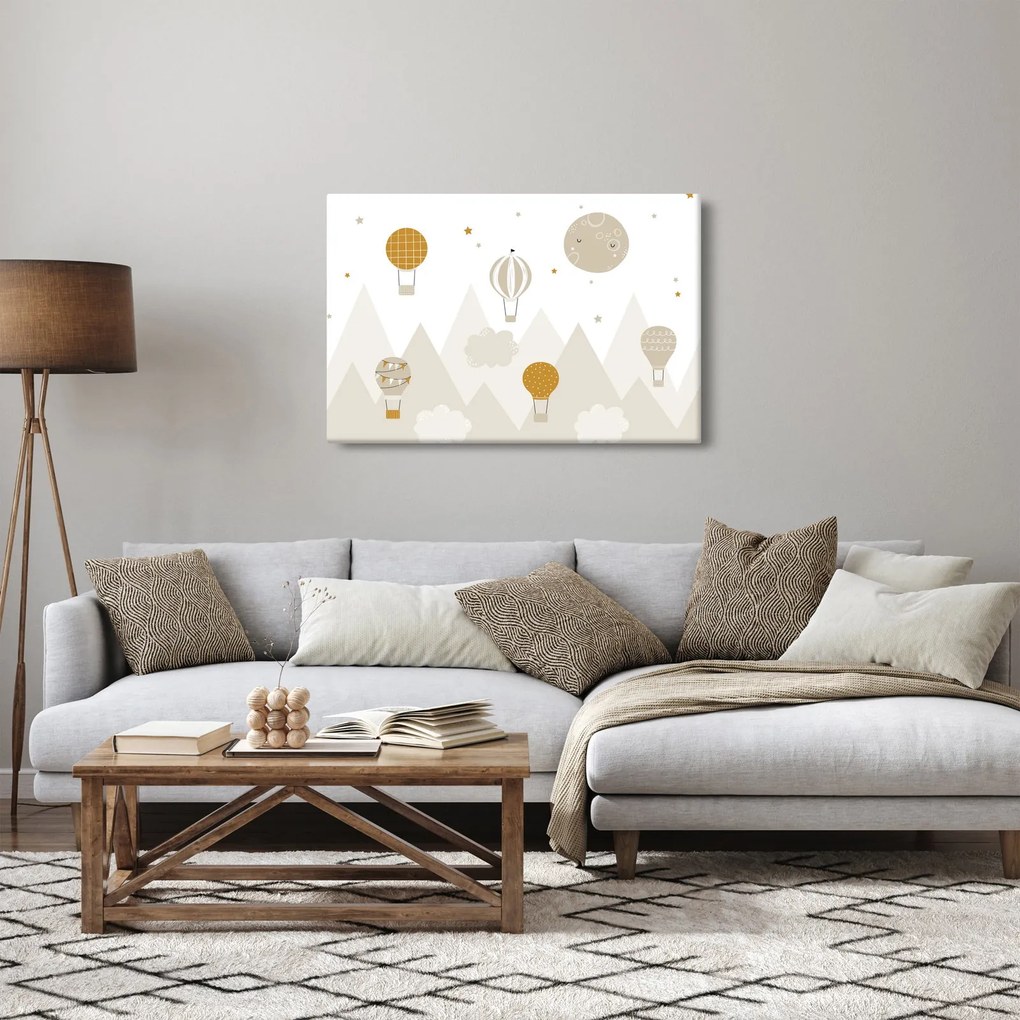 Kép - Repülő léggömbök (90x60 cm)