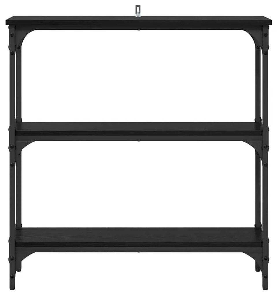 Konzolasztal Musta tammi 75 x 22.5 x 75 cm Műgyanta fa és Fém