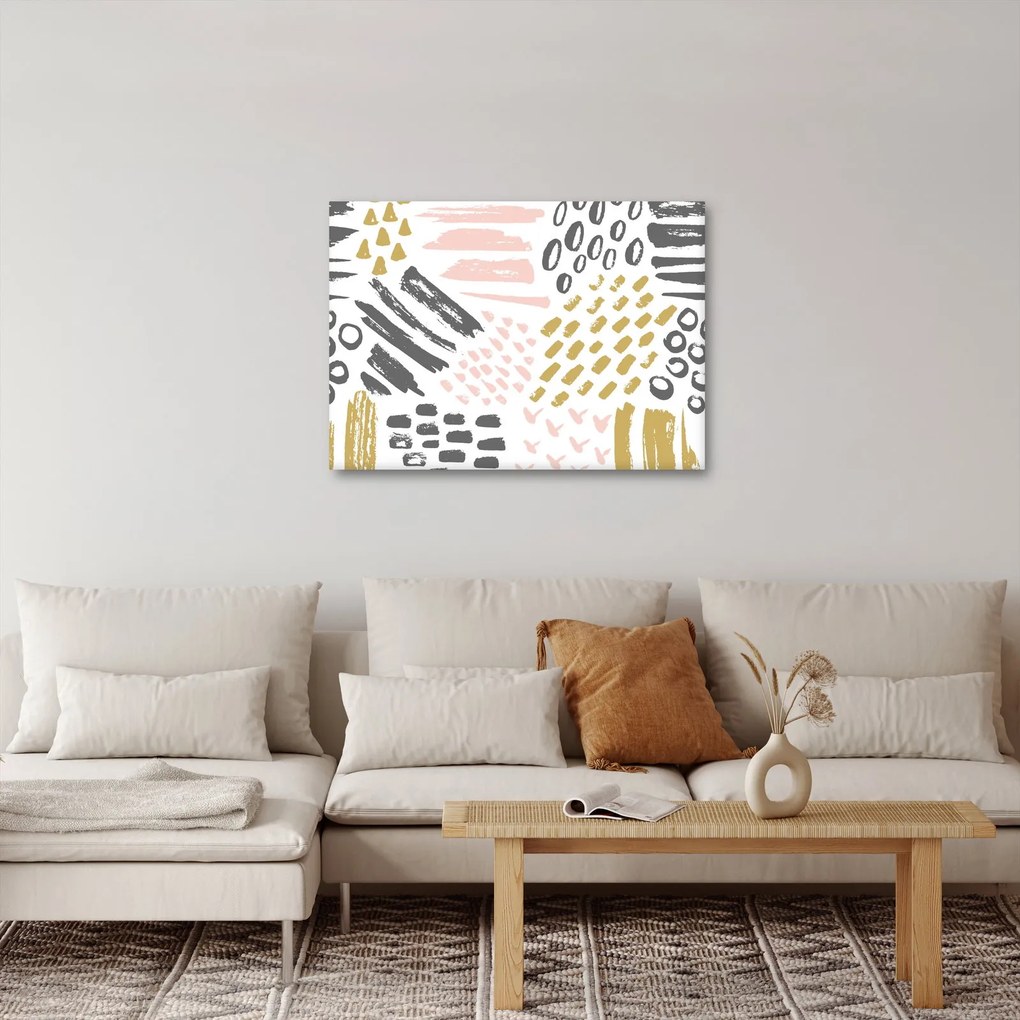 Kép - Absztrakt stroke-ok (70x50 cm)