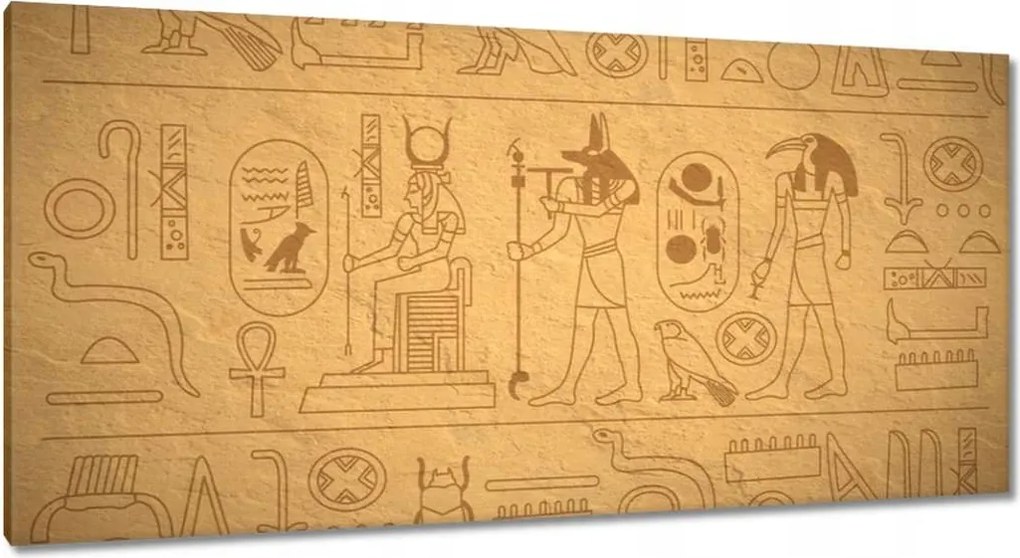 Festmények 115x55 Egyiptomi hieroglifák