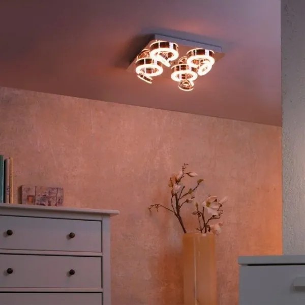 JUST LIGHT. 14662-17 - LED RGBW Dimmelhető spotlámpa TIM 4xLED/5,9/230V + távirányító