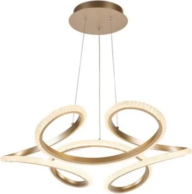 Searchlight 66110CP - LED fényerőszabályozható, kábelre függeszthető csillár DOODLE LED/40W/230V sárgaréz