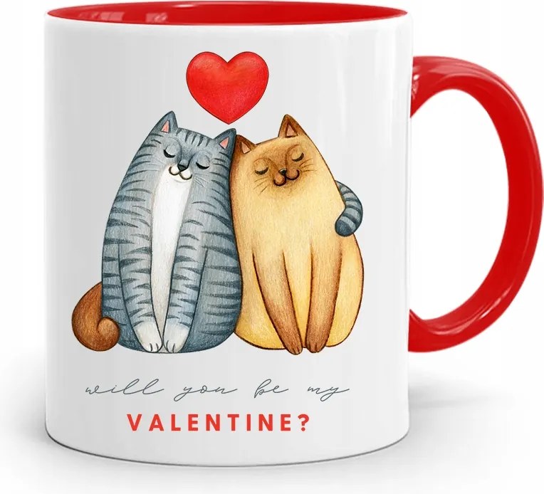 Piros Bögre Valentin Napra Will You Be My? fényképes nyomattal