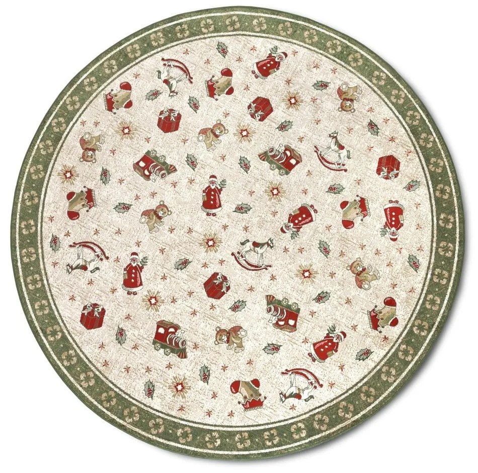 Zöld pamutkeverék kerek szőnyeg karácsonyi mintával ø 200 cm Toy's Delight Green Christmas – Villeroy&amp;Boch