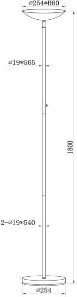 Lucide 19791/20/30 - LED Dimmelhető állólámpa ZENITH LED/20W/230V fekete