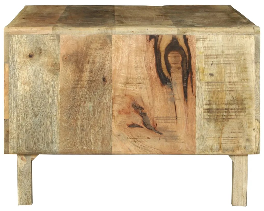 Dohányzóasztal 90x50x35 cm Tömör nyers mangófából