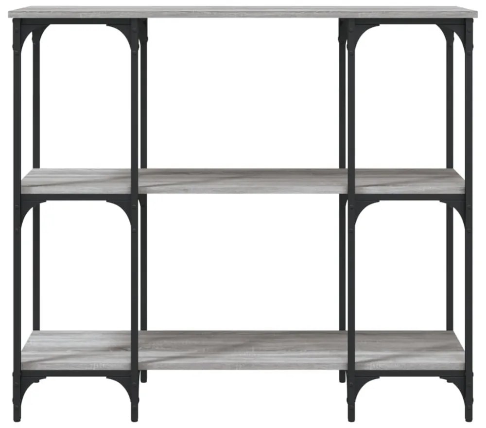 szürke sonoma színű szerelt fa tálalóasztal 102x35x90 cm
