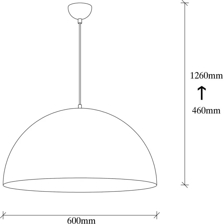 Sivani MR-724 fekete-arany fém függőlámpa, Ø60 cm