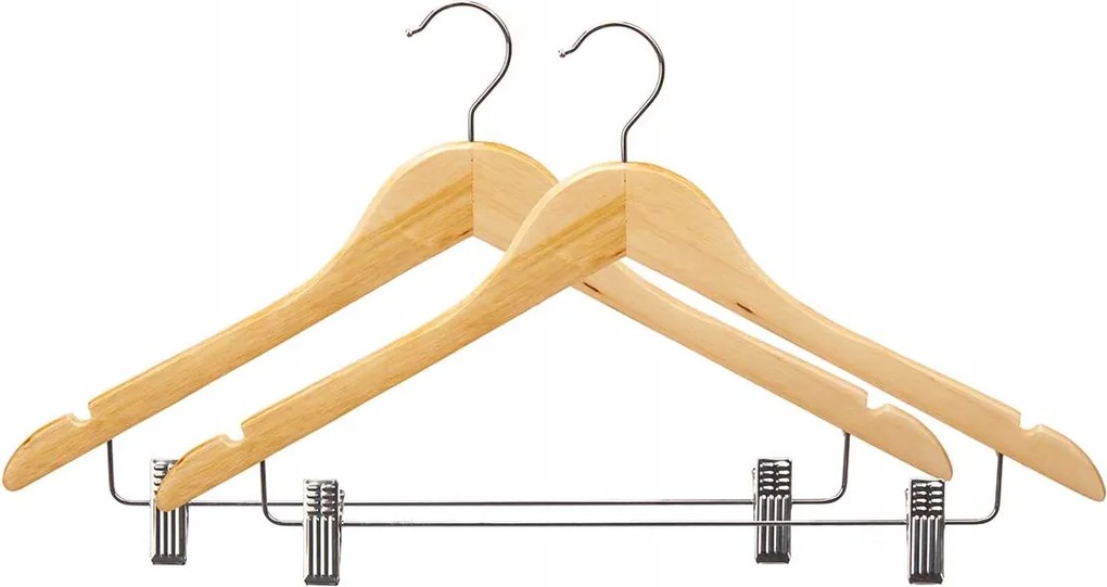 Fa Szekrényakasztók Fém Csatokkal 2 Db 44,5 X 2,5 X 24,5