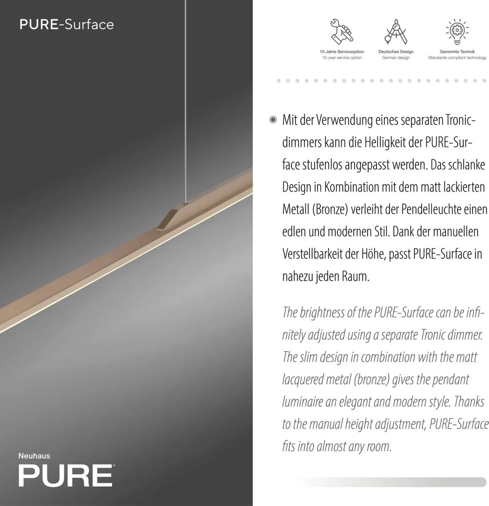 Paul Neuhaus modern függeszték pure surface barna pln2301-97