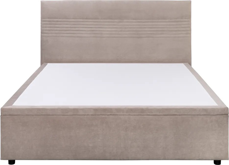 Ágy tárhellyel, 160x200, bézs, RUNOL