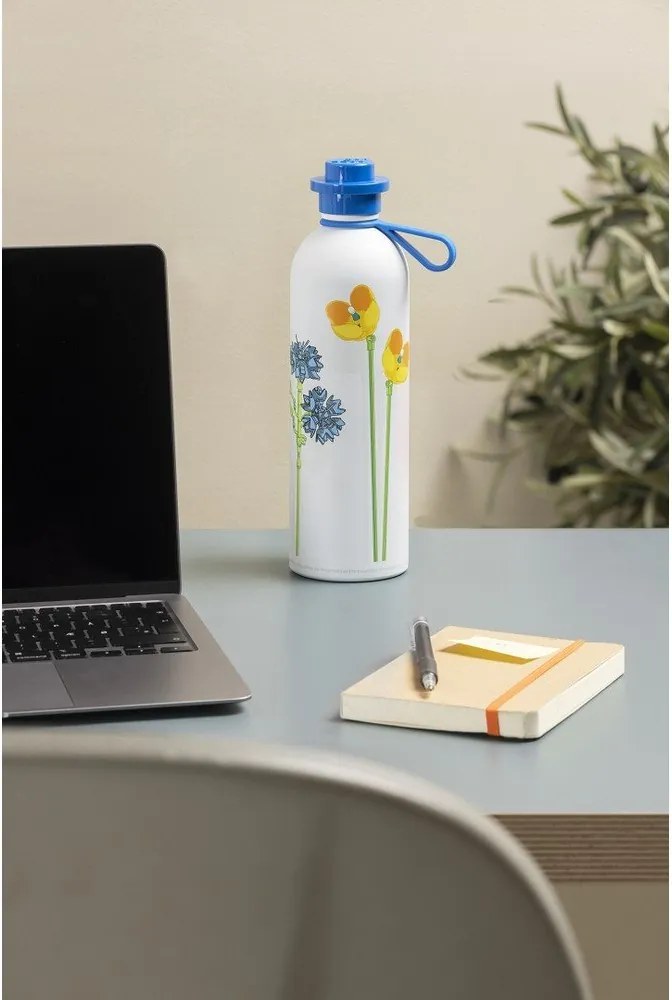 Fehér-kék gyerek termosz 560 ml Meadow Flowers – LEGO®